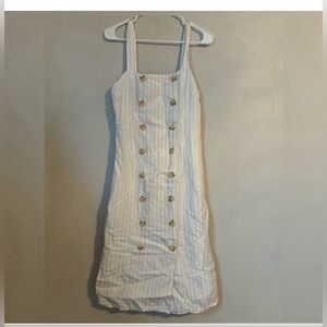 Reformation linen blend midi dress size small